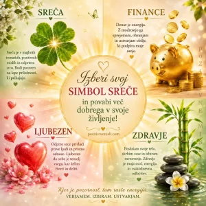 Izberi svoj simbol sreče – kaj ti prinaša današnja napoved?